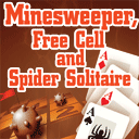 Minesweeper, Free Cell and Spider Solitaire
